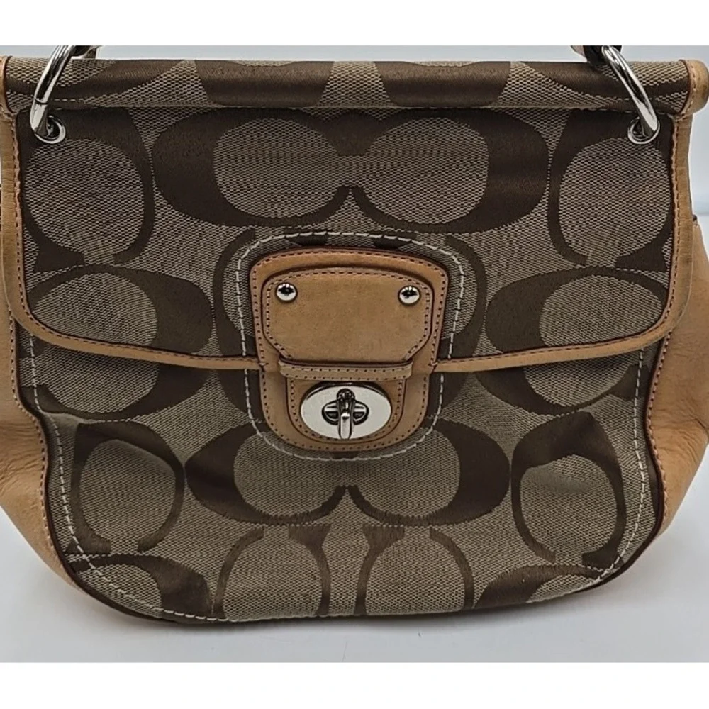 RARE Coach 70th Anniversary‎ Edition  Collectors Logo Satchel W/Crossbody Strap